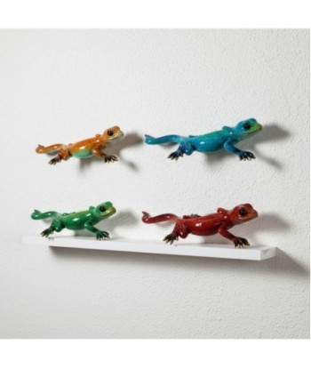 Figura de Lagarto Multicolor en Resina - Arte Pop Decorativo - Ideal para Regalo y Decoración de Interiores
