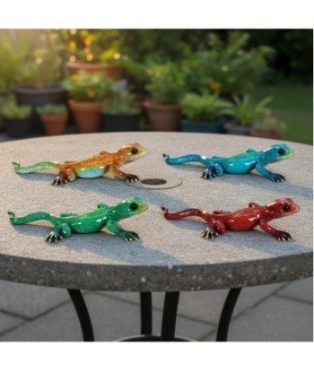 Figura de Lagarto Multicolor en Resina - Arte Pop Decorativo - Ideal para Regalo y Decoración de Interiores