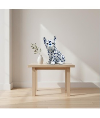 Figura Decorativa Bulldog Negro Resina, Arte Moderno Pop Art, Ideal para Decoración de Hogar y Oficina, Regalo