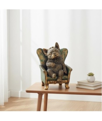 Figura de Bulldog de Resina para Decoración Moderna - Detalles Realistas y Diseño Elegante para el Hogar