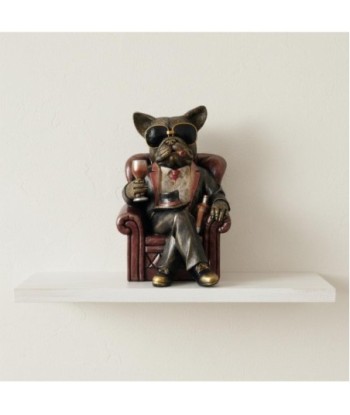 Figura Decorativa Bulldog Resina Realista para Hogar y Oficina, Estatua de Perro Contemporánea, Ideal para Regalo