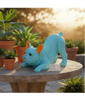 Figura Decorativa Bulldog de Resina Diseño Pop Art para Hogar y Oficina, Regalo Original para Amantes de Perros