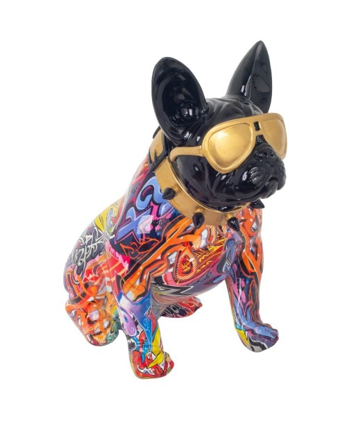 Figura Decorativa Bulldog Multicolor de Resina - Arte Moderno para Decoración de Hogar - Regalo Perfecto para