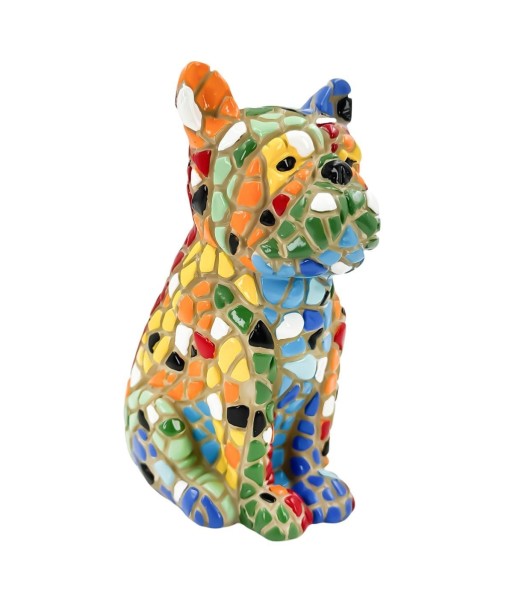 Figura Decorativa de Perro Pop Art, Resina Multicolor, Ideal para Hogar y Oficina, Regalo Original y Moderno