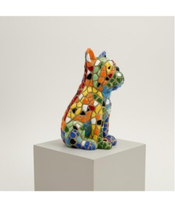 Figura Decorativa de Perro Pop Art, Resina Multicolor, Ideal para Hogar y Oficina, Regalo Original y Moderno