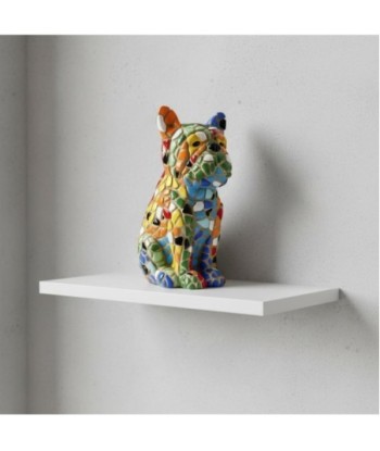 Figura Decorativa de Perro Pop Art, Resina Multicolor, Ideal para Hogar y Oficina, Regalo Original y Moderno