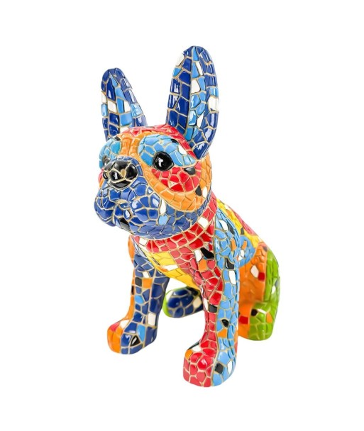 Figura Decorativa de Perro de Resina, Diseño Pop Art, Estatuilla Multicolor para Interior, Regalo Moderno y Original