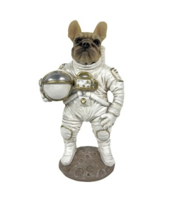 Figura Decorativa Bulldog Astronauta de Resina, Escultura Moderna para Hogar y Oficina, Idea de Regalo Única