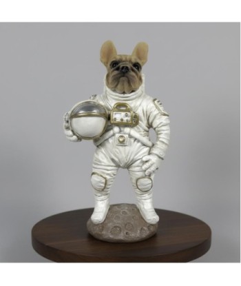 Figura Decorativa Bulldog Astronauta de Resina, Escultura Moderna para Hogar y Oficina, Idea de Regalo Única