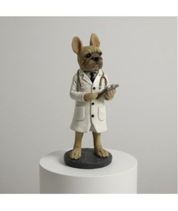 Figura Decorativa Bulldog Médico de Resina, Decoración Moderna para Hogar, Regalo Original para Amantes de Perros