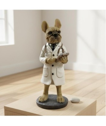 Figura Decorativa Bulldog Médico de Resina, Decoración Moderna para Hogar, Regalo Original para Amantes de Perros