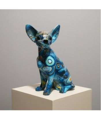 Figura Decorativa Perro Chihuahua Pop Art Resina - Decoración Moderna para Hogar, Oficina y Regalo Original