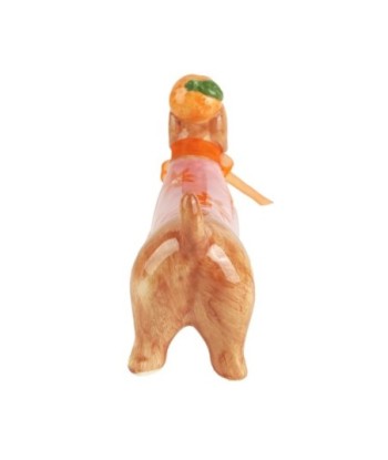 Figura Decorativa Perro Teckel de Porcelana, Adorno Bohemio para Hogar, Diseño Moderno y Elegante, Ideal para