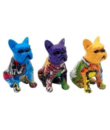 Figura Decorativa Bulldog Pequeño 3 Unidades - Diseño Moderno Pop Art - Ideal para Decoración de Hogar y Oficina