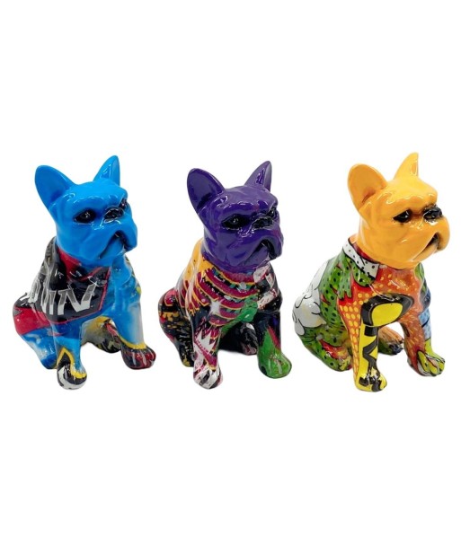 Figura Decorativa Bulldog Pequeño 3 Unidades - Diseño Moderno Pop Art - Ideal para Decoración de Hogar y Oficina
