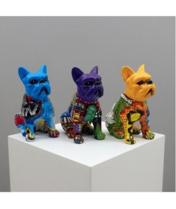 Figura Decorativa Bulldog Pequeño 3 Unidades - Diseño Moderno Pop Art - Ideal para Decoración de Hogar y Oficina