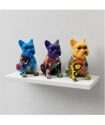 Figura Decorativa Bulldog Pequeño 3 Unidades - Diseño Moderno Pop Art - Ideal para Decoración de Hogar y Oficina