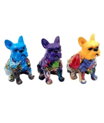 Figura Decorativa Bulldog Estilo Pop Art Multicolor para Hogar y Oficina, Ideal como Regalo Creativo y Original