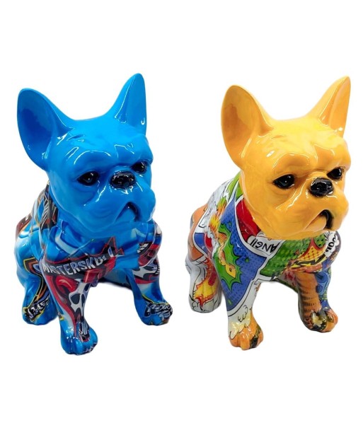 Figura Decorativa Bulldog Pequeño Pop Art, Estilo Moderno, Ideal para Decoración Hogar, Regalo Original, Multicolor,