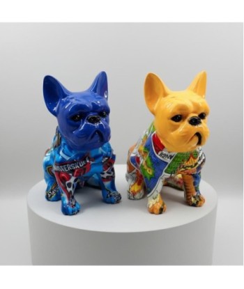 Figura Decorativa Bulldog Pequeño Pop Art, Estilo Moderno, Ideal para Decoración Hogar, Regalo Original, Multicolor,