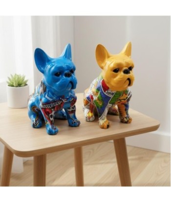 Figura Decorativa Bulldog Pequeño Pop Art, Estilo Moderno, Ideal para Decoración Hogar, Regalo Original, Multicolor,