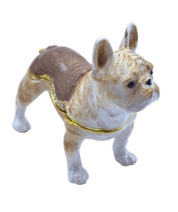 Caja Perro Decorativa de Metal para Almacenamiento, Miniatura Clásica Ideal para Regalos y Decoración de Mascotas