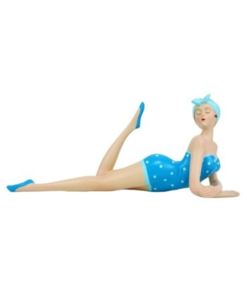 Figura Decorativa Marinera BaÐista Resina Azul - Decoración Náutica para Hogar, Oficina y Regalo Original