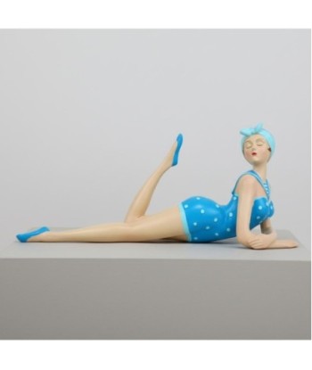 Figura Decorativa Marinera BaÐista Resina Azul - Decoración Náutica para Hogar, Oficina y Regalo Original