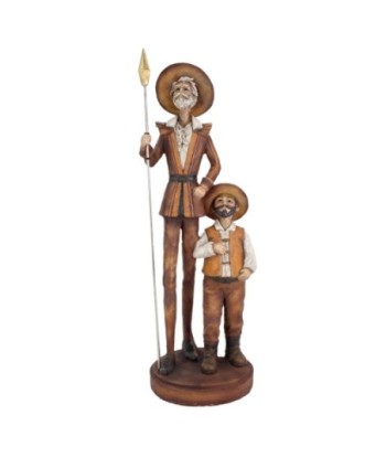 Estatuilla de Don Quijote y Sancho Panza - Figura Decorativa Clásica de Resina - Ideal para Hogar y Oficina -