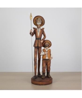 Estatuilla de Don Quijote y Sancho Panza - Figura Decorativa Clásica de Resina - Ideal para Hogar y Oficina -