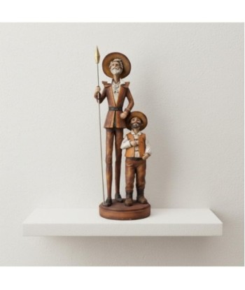Estatuilla de Don Quijote y Sancho Panza - Figura Decorativa Clásica de Resina - Ideal para Hogar y Oficina -