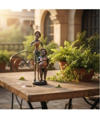 Figura Clásica Don Quijote y Sancho Panza en Resina, Decoración Hogar, Regalo Perfecto, Arte Español