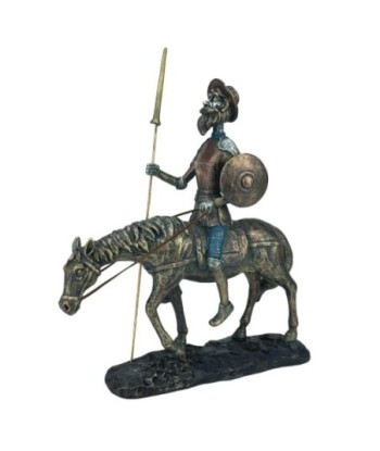 Figura Clásica Don Quijote Sin Caballo Resina Decoración Hogar Regalo Coleccionista 29.5cm x 8.5cm x 26cm