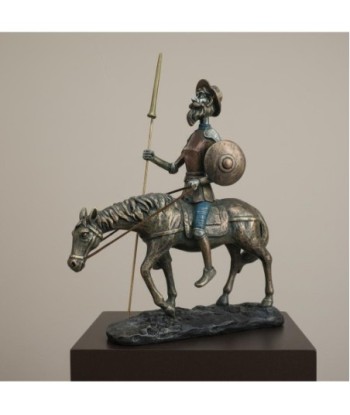 Figura Clásica Don Quijote Sin Caballo Resina Decoración Hogar Regalo Coleccionista 29.5cm x 8.5cm x 26cm