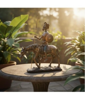 Figura Clásica Don Quijote Sin Caballo Resina Decoración Hogar Regalo Coleccionista 29.5cm x 8.5cm x 26cm