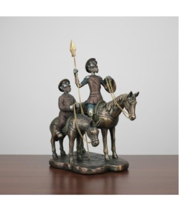 Figura de Don Quijote y Sancho Panza a pie - Escultura Clásica en Resina, Ideal para Decoración de Hogar y Oficina