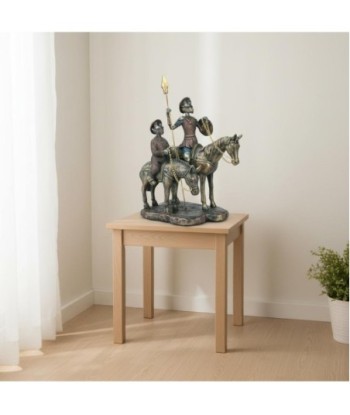Figura de Don Quijote y Sancho Panza a pie - Escultura Clásica en Resina, Ideal para Decoración de Hogar y Oficina