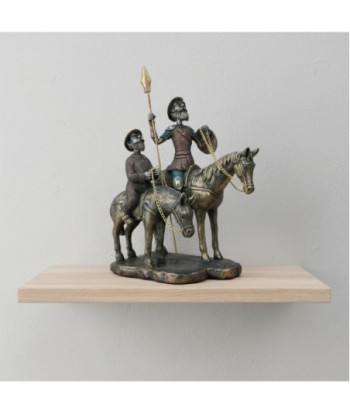 Figura de Don Quijote y Sancho Panza a pie - Escultura Clásica en Resina, Ideal para Decoración de Hogar y Oficina