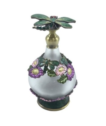 Botella de Perfume Elegante de Metal y Cristal, Perfume de Viaje, Diseño Moderno, Regalo Perfecto para Ella