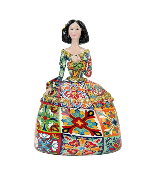 Figura Decorativa Menina Estilo Pop Art - Escultura Moderna de Resina para Hogar y Oficina - Diseño Multicolor