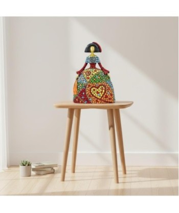 Figura Decorativa Menina Pop Art - Escultura Moderna Multicolor de Resina - Arte Contemporáneo para Hogar y Oficina