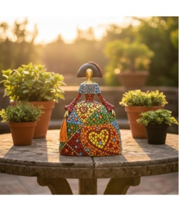 Figura Decorativa Menina Pop Art - Escultura Moderna Multicolor de Resina - Arte Contemporáneo para Hogar y Oficina