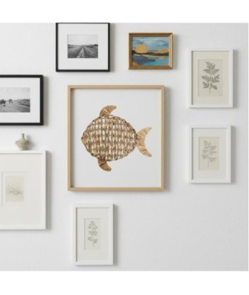 Decoración de Pared en Forma de Pez, Adorno Artesanal de Jacinto de Agua, Figura Decorativa para Hogar y Oficina
