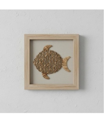 Decoración de Pared en Forma de Pez, Adorno Artesanal de Jacinto de Agua, Figura Decorativa para Hogar y Oficina