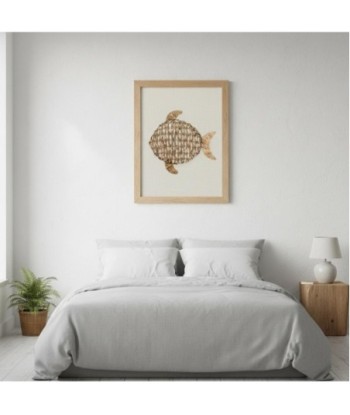 Decoración de Pared en Forma de Pez, Adorno Artesanal de Jacinto de Agua, Figura Decorativa para Hogar y Oficina