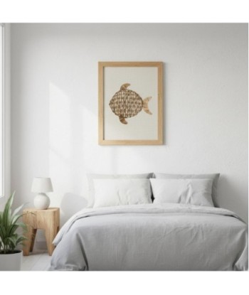 Decoración de Pared en Forma de Pez, Adorno Artesanal de Jacinto de Agua, Figura Decorativa para Hogar y Oficina