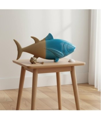 Figura Decorativa de Pez Azul para Hogar, Decoración Náutica, Adorno de Resina, Estilo Marinero, Ideal Regalo