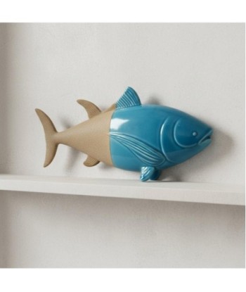 Figura Decorativa de Pez Azul para Hogar, Decoración Náutica, Adorno de Resina, Estilo Marinero, Ideal Regalo