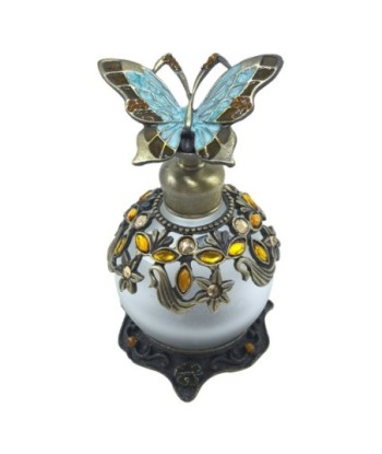 Botella de Perfume Mariposa Elegante en Cristal y Metal, Diseño Único para Regalos y Decoración de Perfumería