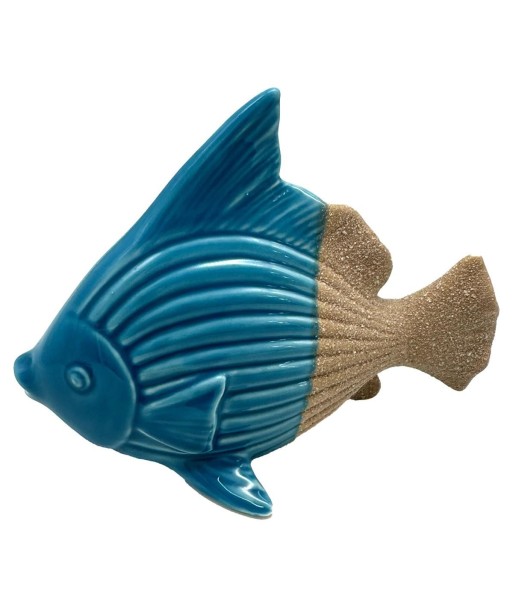 Figura Decorativa Pez Azul Resina, Adorno Marinero para Hogar, Decoración Náutica, Regalo Original, Accesorio